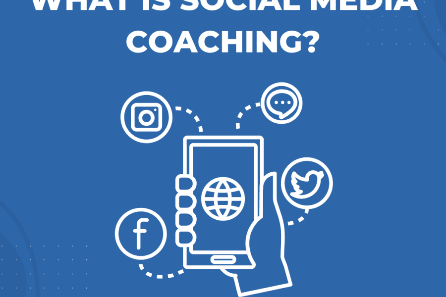 Graphic title for what is social media coaching
