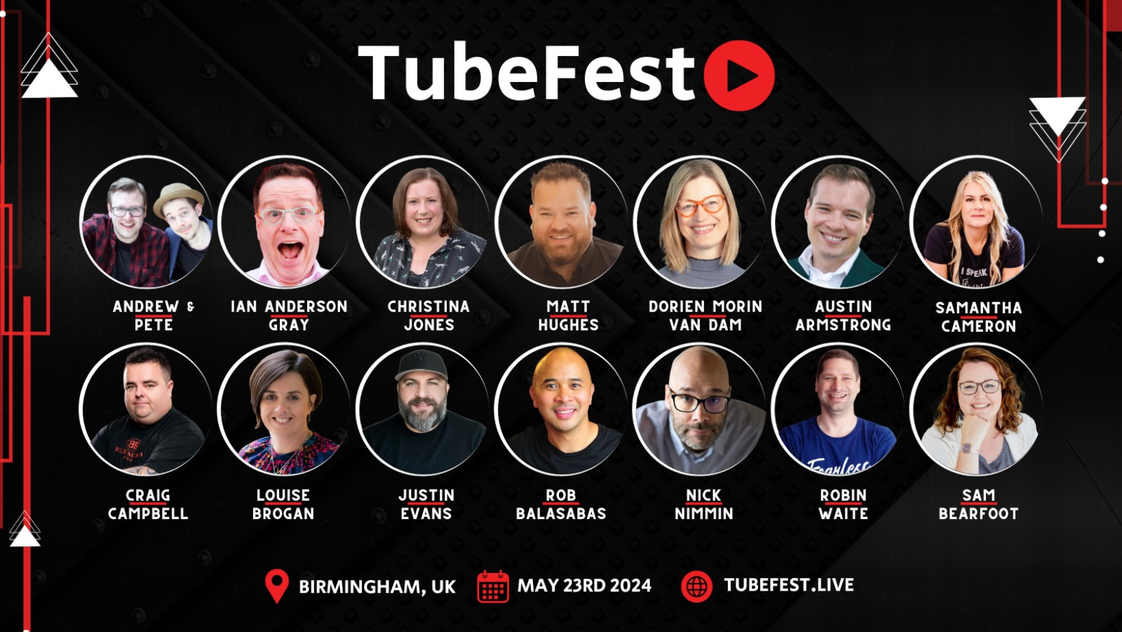 TubeFest 24 Speaker Line Up
